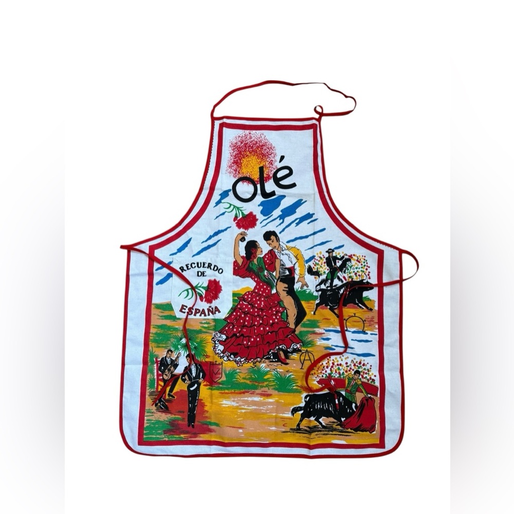 Apron Recuerdo De Espana Authentic Mexican Design Vibrant Cultural Design